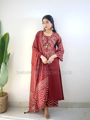 প্রিন্টের সুতি কটন থ্রি পিস