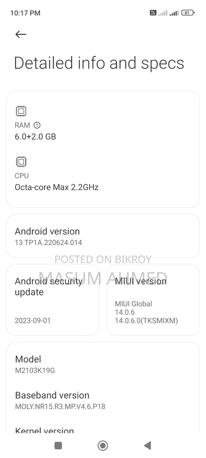 Xiaomi Redmi Note 10 5G 128 GB Black