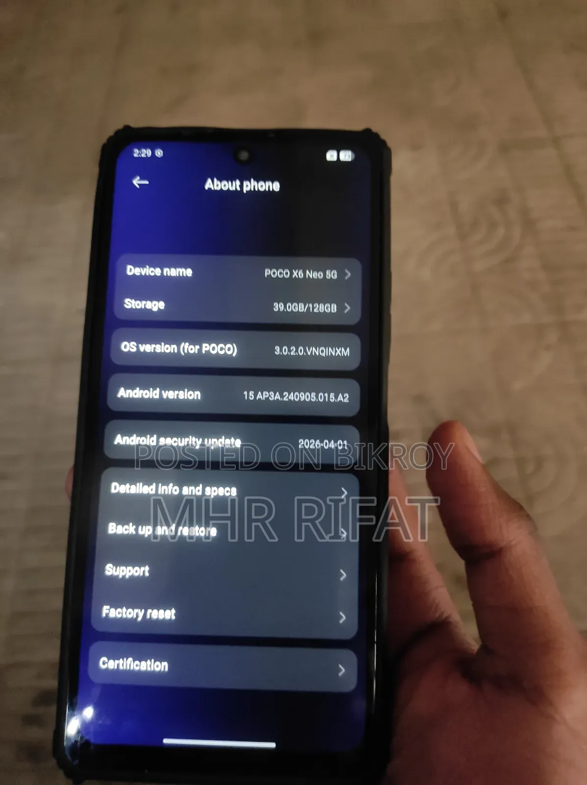 Xiaomi Poco X6 256 GB Black
