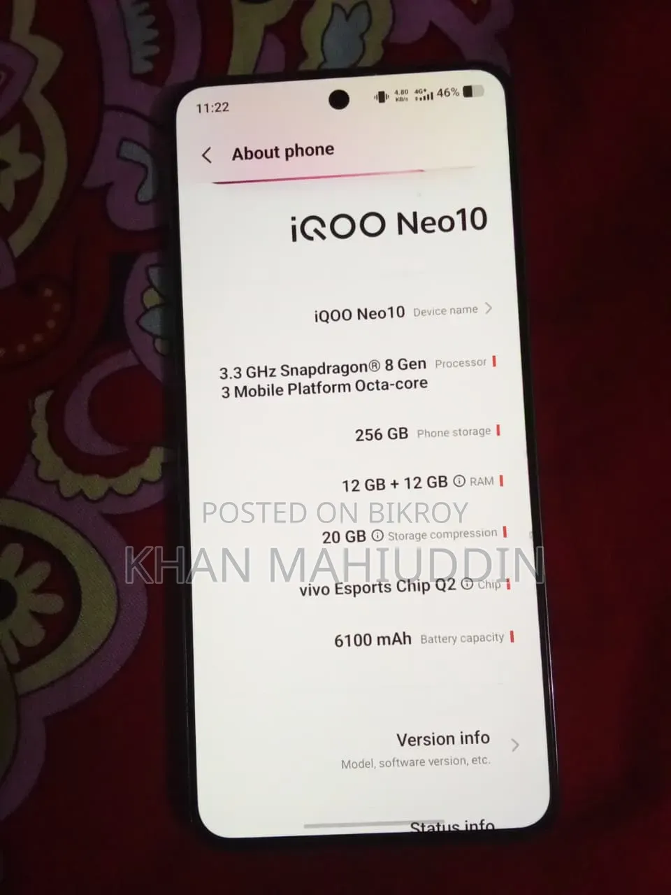 Vivo iQOO Neo10 256 GB Red