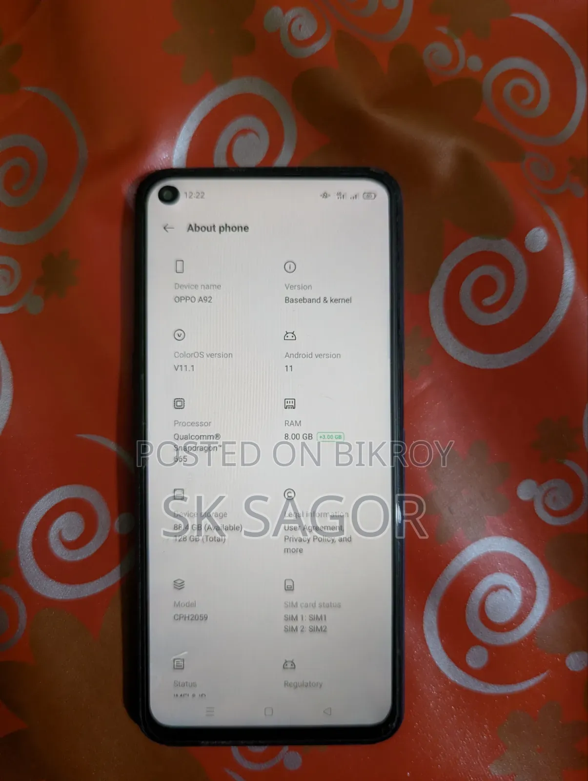 Oppo A92 128 GB Blue