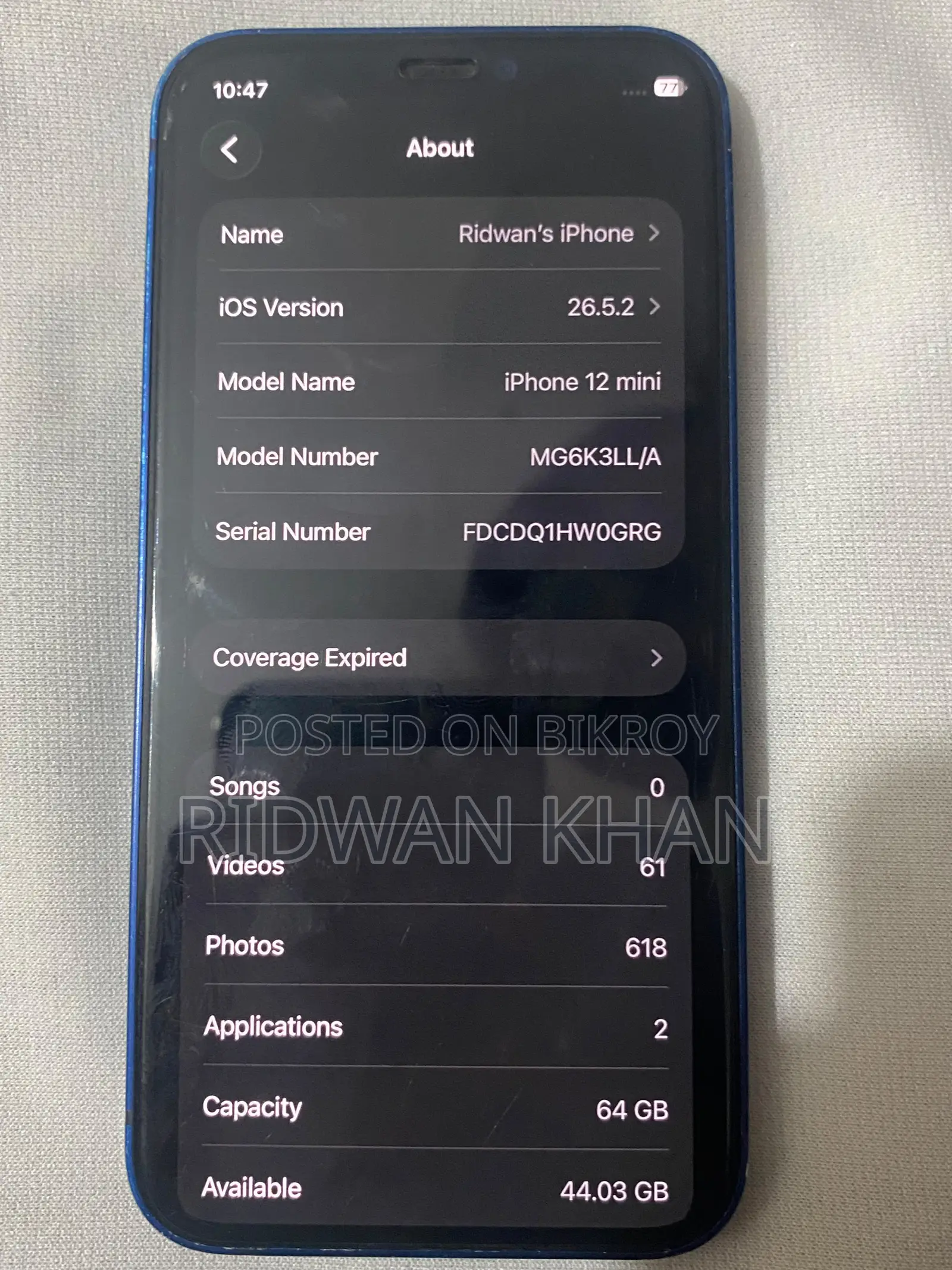 Apple iPhone 12 Mini 64 GB Blue