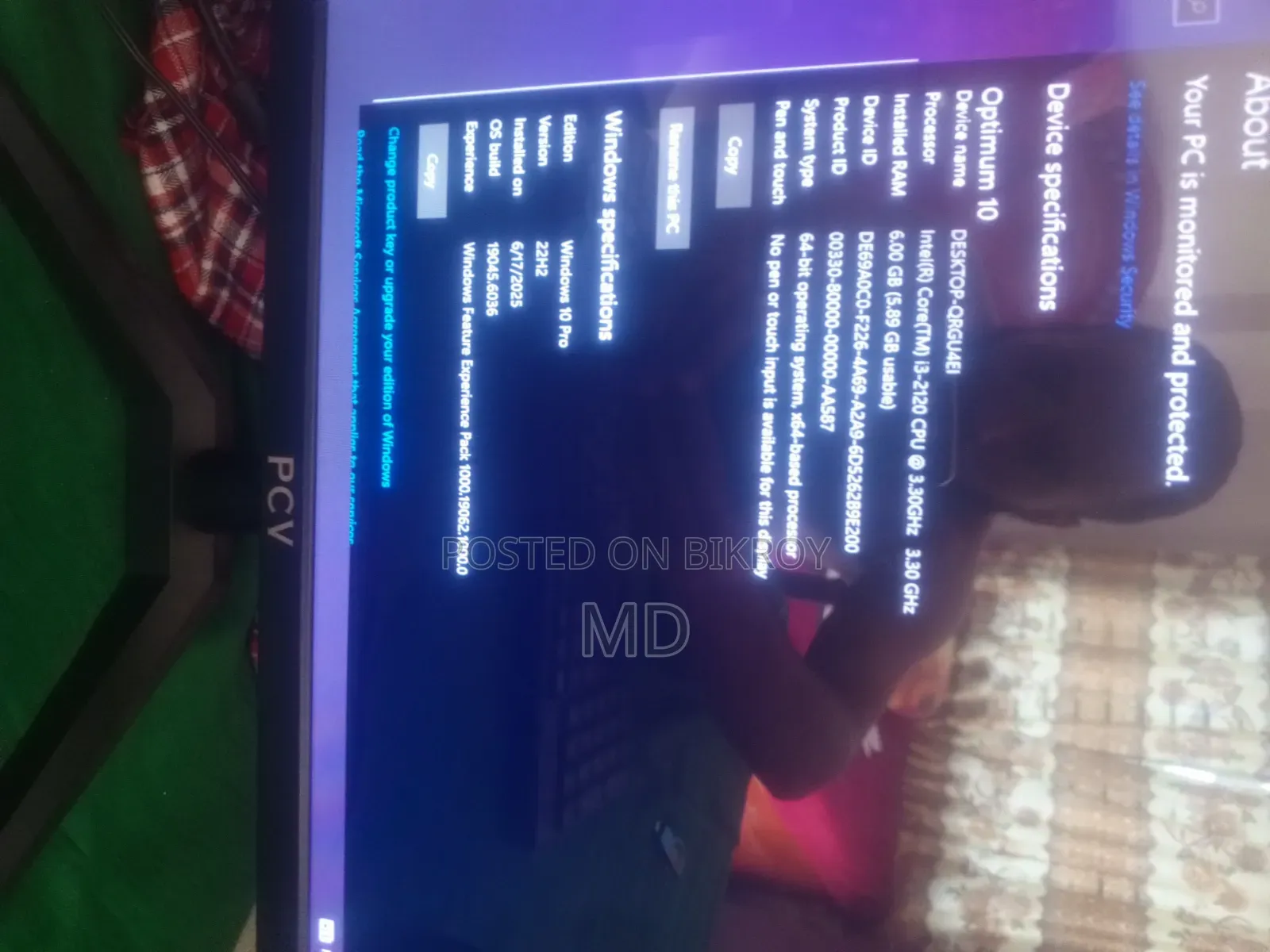 ডেস্কটপ কম্পিউটার HP 200 G4 6GB ইন্টেল সেলেরন SSD 500GB