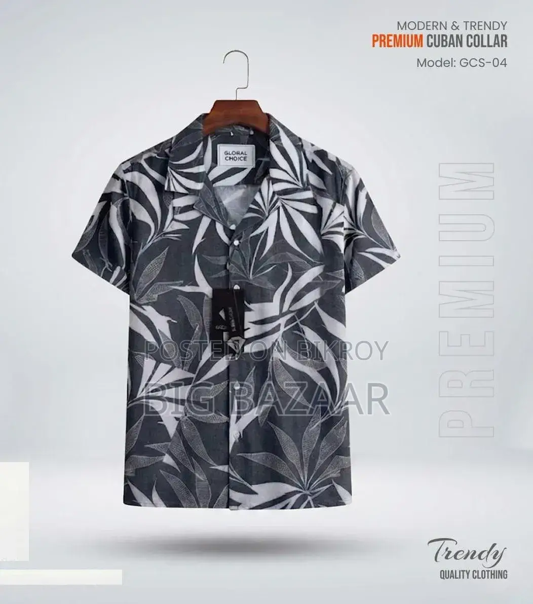 Premium Short Sleeve Cuban Collar Shirt