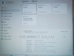 Laptop 8GB Intel Core I5 SSD 512GB