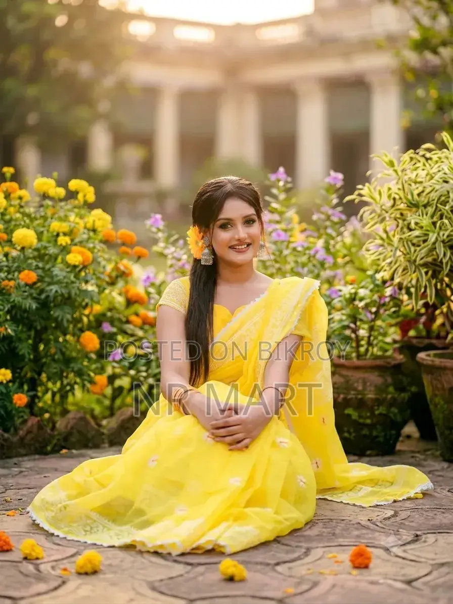 Premium Half Silk Lace Work Saree