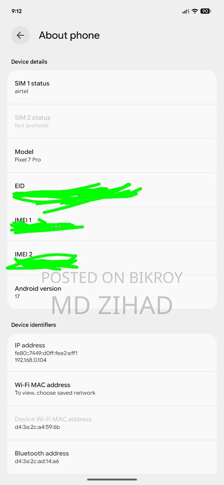Google Pixel 7 Pro 128 GB Black