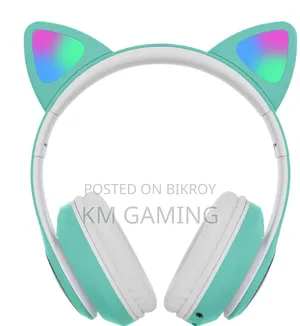 Stn-28 Wireless Headphones Cat Ear 5.0 Bluetooth Earphone Led Glowing