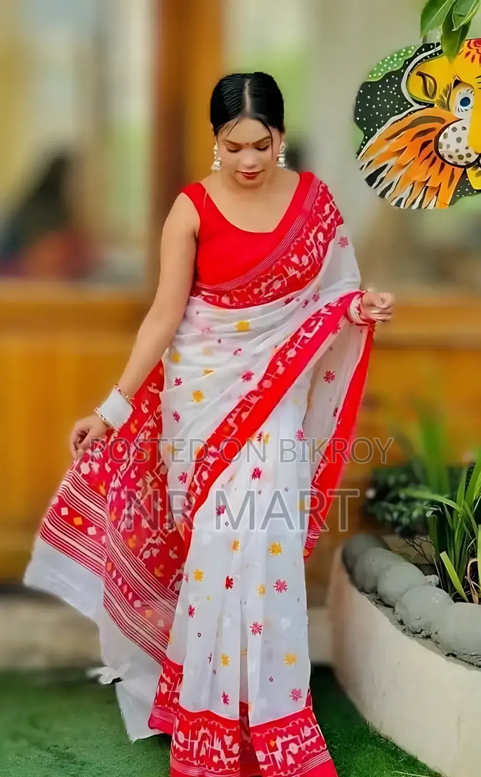 Baishakhi Half Silk Block Print Saree