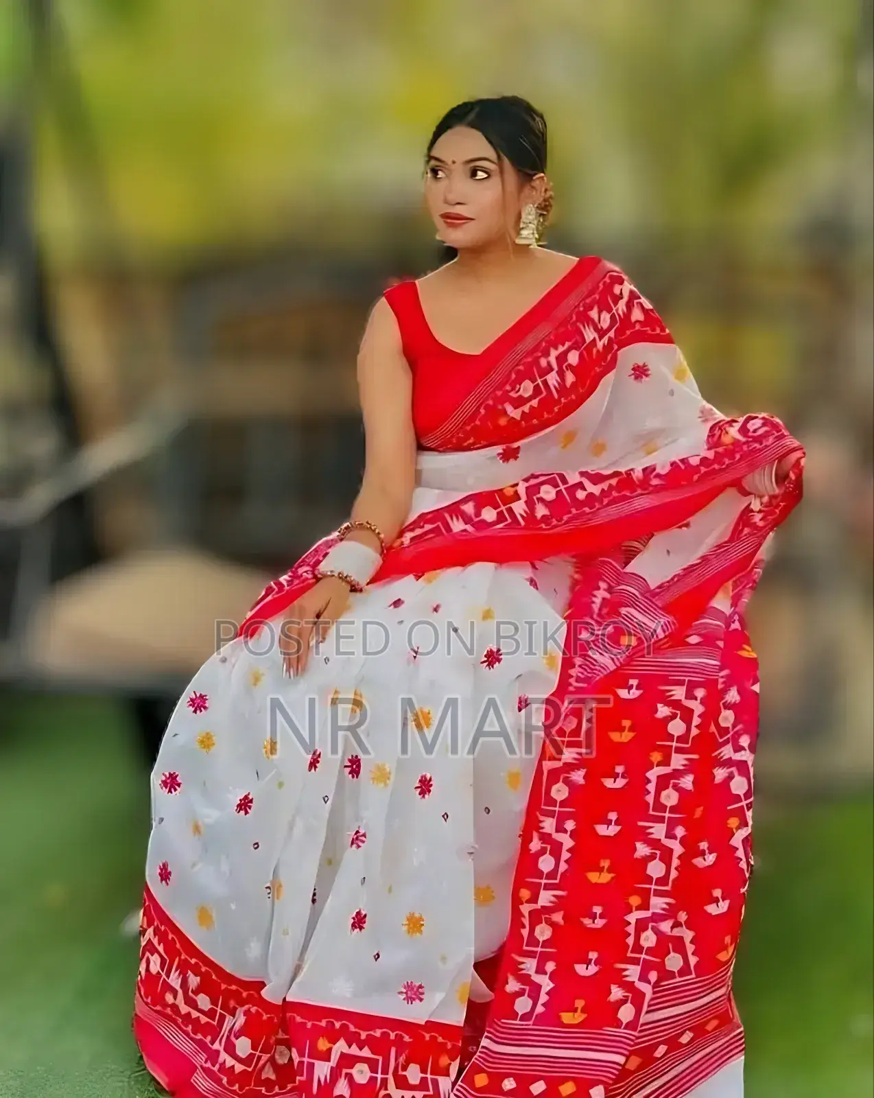 Baishakhi Half Silk Block Print Saree