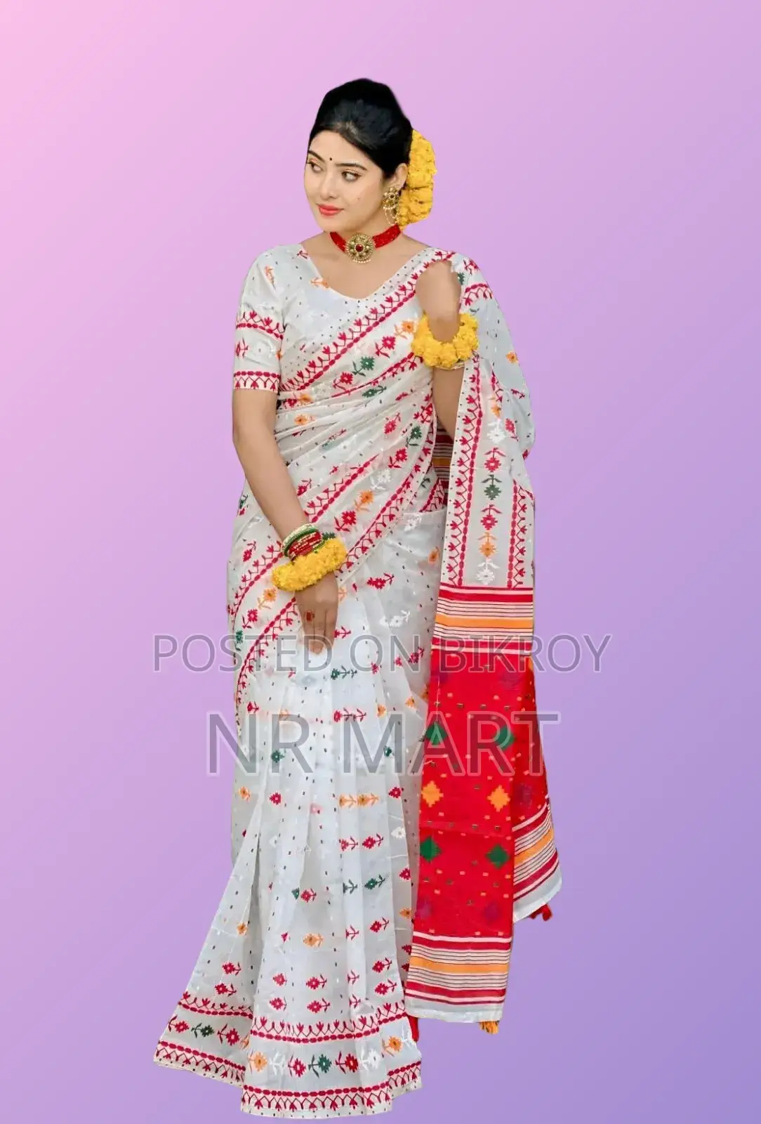 Heritage Half Silk Block Print Saree