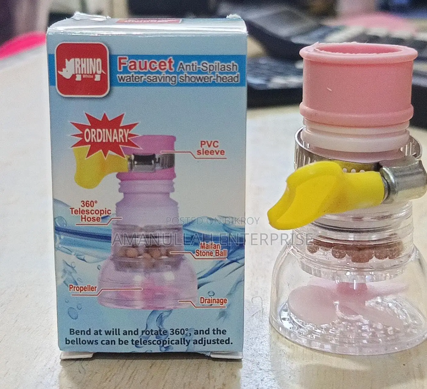 360° Anti-Splash Faucet Extender | Water-Saving Filter Head