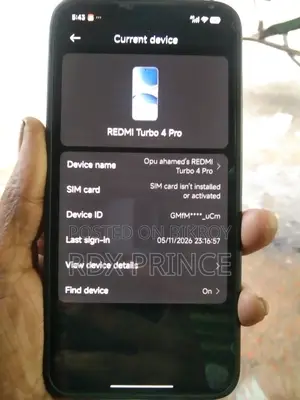 New Xiaomi Redmi Turbo 4 Pro 256 GB Silver