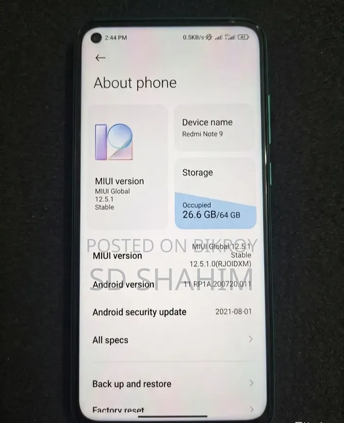 Xiaomi Redmi Note 9 64 GB Blue