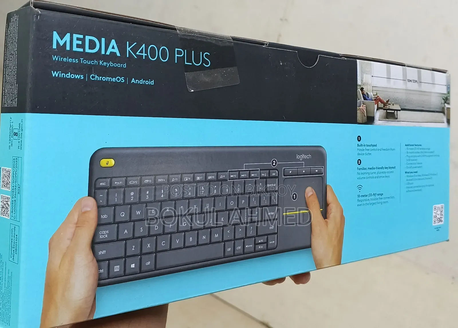 Logitech K400 Plus Wireless Keyboard With Touchpad