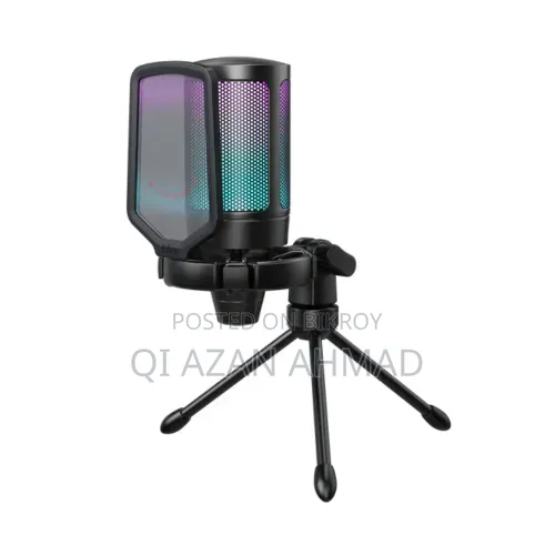 Fifine Ampligame A6v Rgb Gaming Usb Condenser Microphone