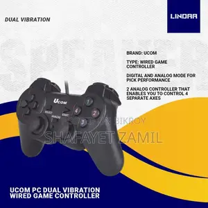 Ucom 704 PC ডুয়াল ভাইব্রেশন তারযুক্ত গেম কন্ট্রোলার