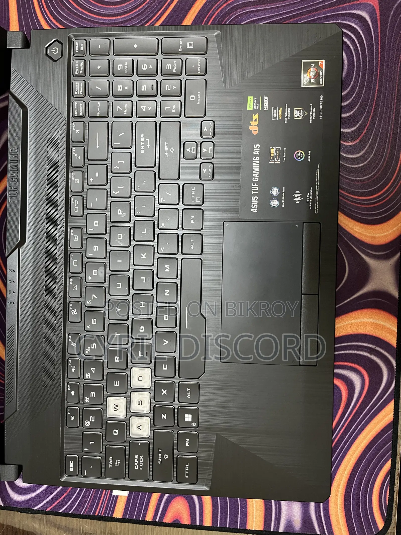 Laptop Asus TUF Gaming A15 8GB AMD Ryzen 7 SSD 512GB