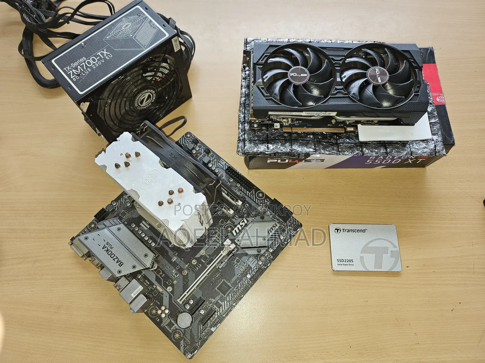 B450M Motherboard, Ryzen 5 2600, 16GB RAM, 8GB GPU and 700 Watt 80+ PSU