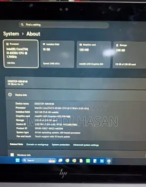 Laptop HP 16GB Intel Core I5 SSD 256GB