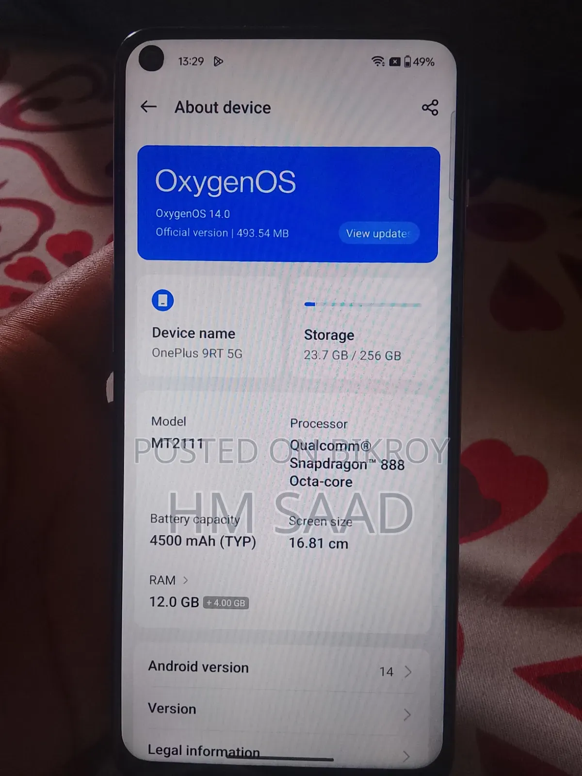 OnePlus 9RT 5G 256 GB