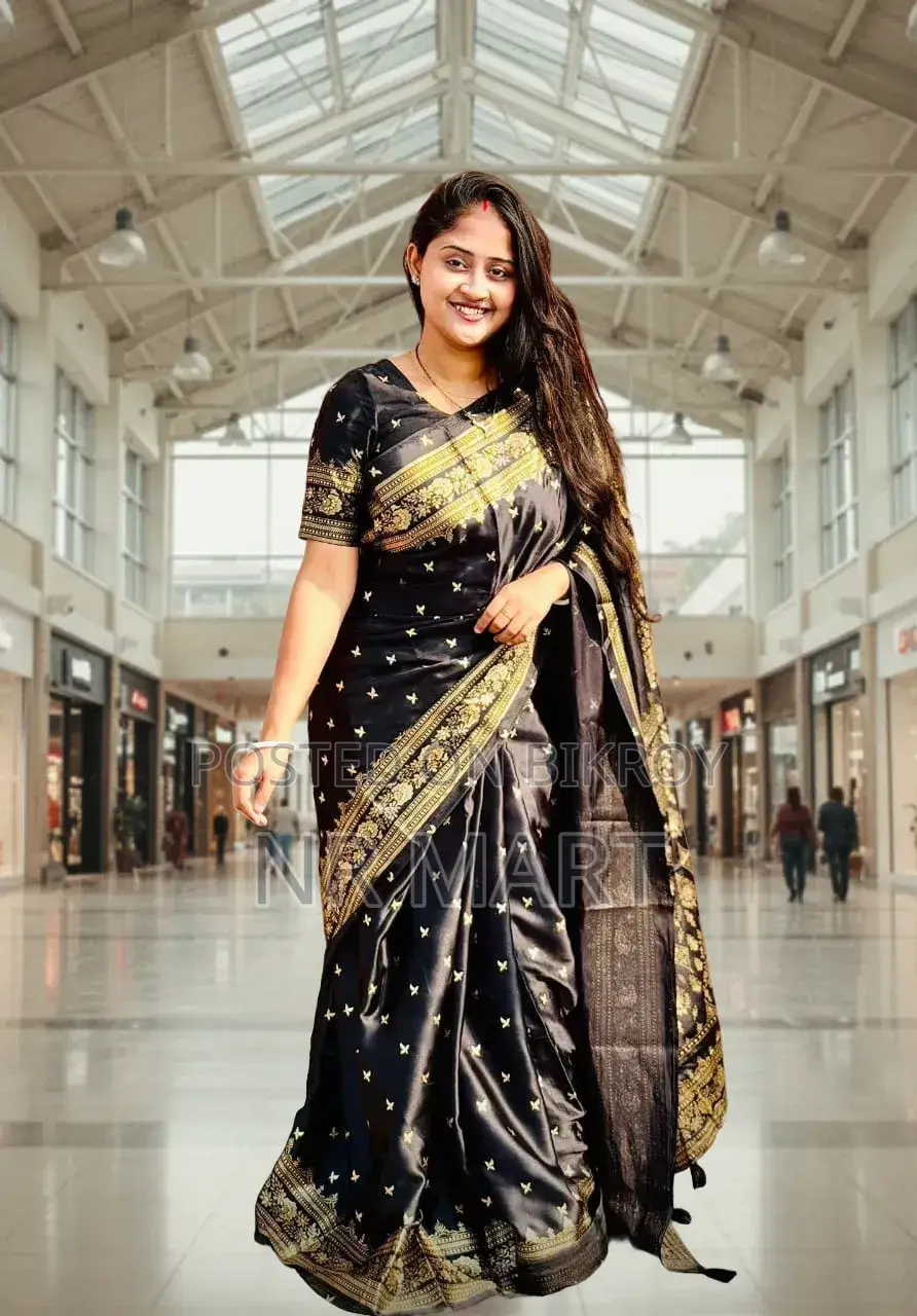 প্রিমিয়াম জাপানি সিল্ক শাড়ি এবং ব্লাউজ পিস