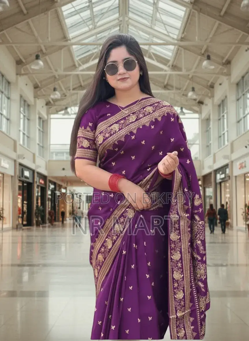 প্রিমিয়াম জাপানি সিল্ক শাড়ি এবং ব্লাউজ পিস