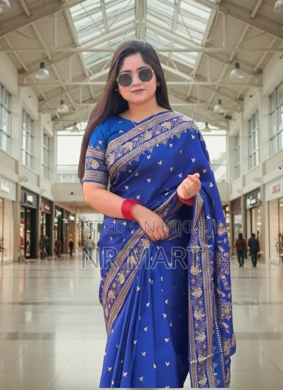 প্রিমিয়াম জাপানি সিল্ক শাড়ি এবং ব্লাউজ পিস
