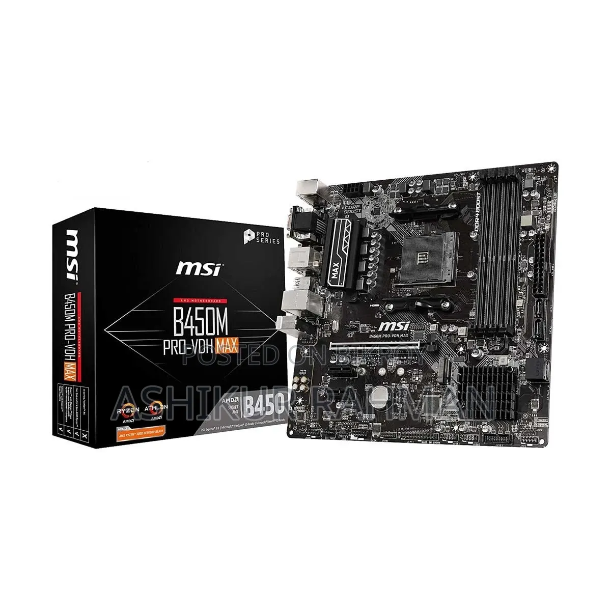 Msi B450m Pro-vdh Max Amd Am4 Gaming Motherboard