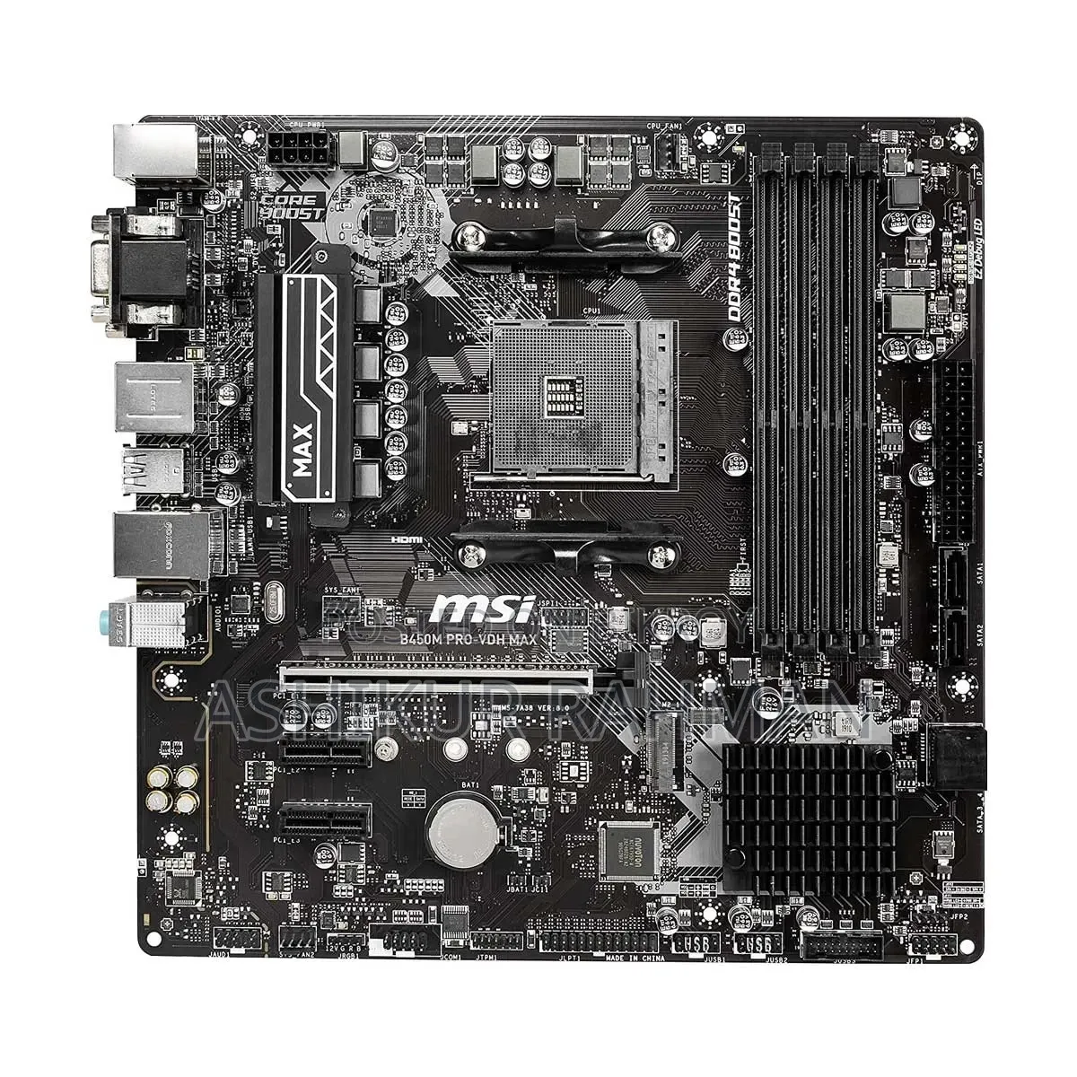 Msi B450m Pro-vdh Max Amd Am4 Gaming Motherboard