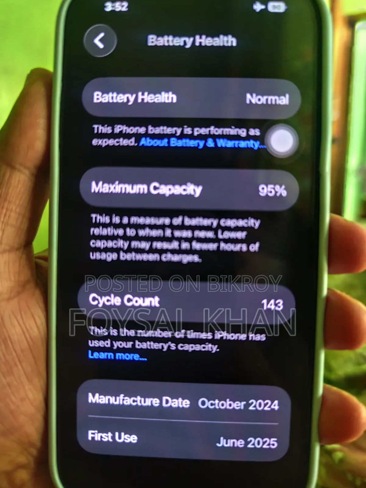 Apple iPhone 15 128 GB Green