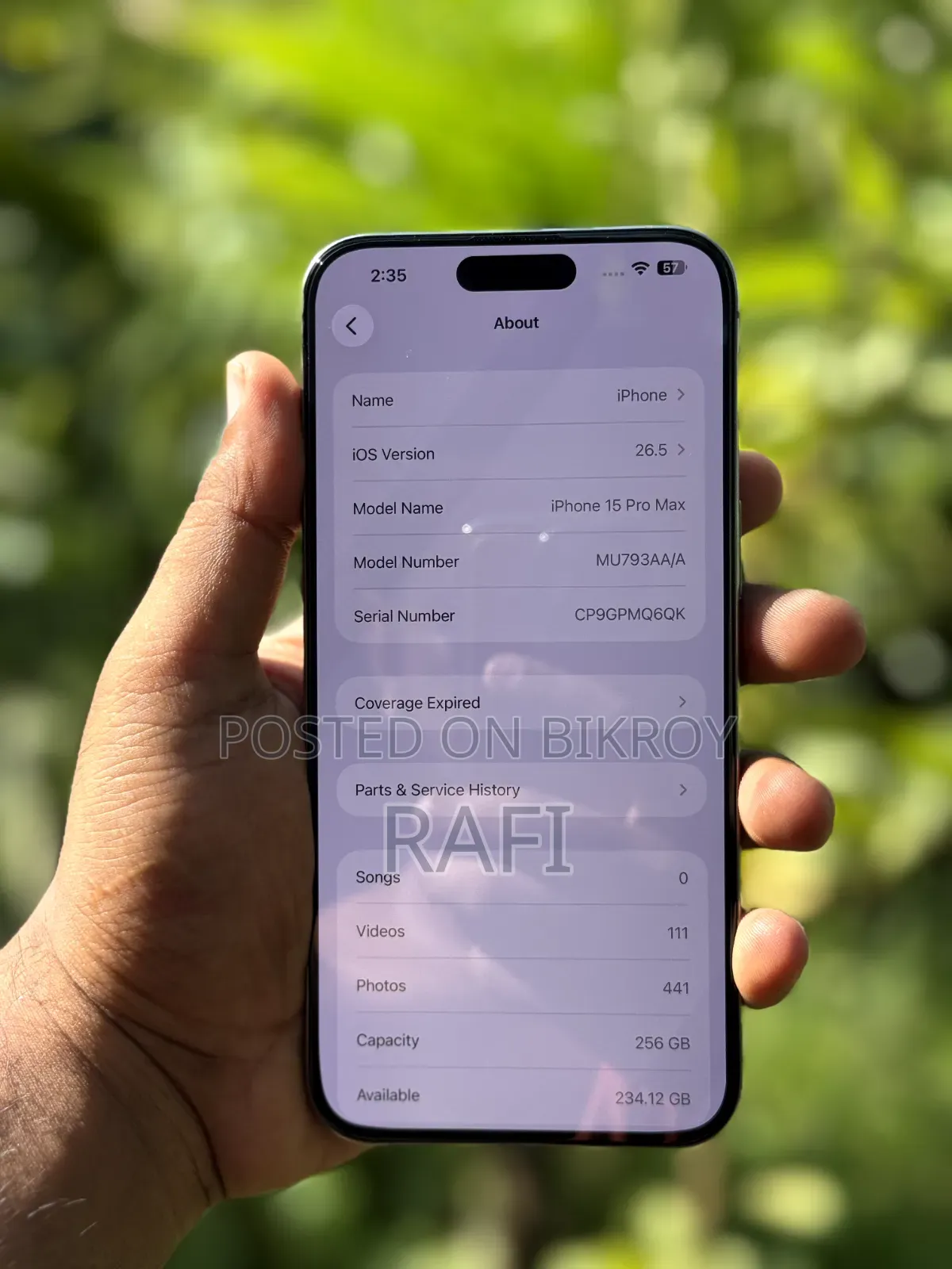 Apple iPhone 15 Pro Max 256 GB Silver