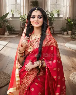 এক্সক্লুসিভ জাপানি সিল্ক স্কিন প্রিন্ট শাড়ি (ম্যাচিং ব্লাউজ পিসসহ)