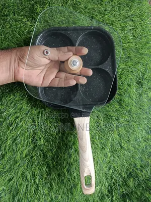 Egg Fry Pan With Lid 4 Hole