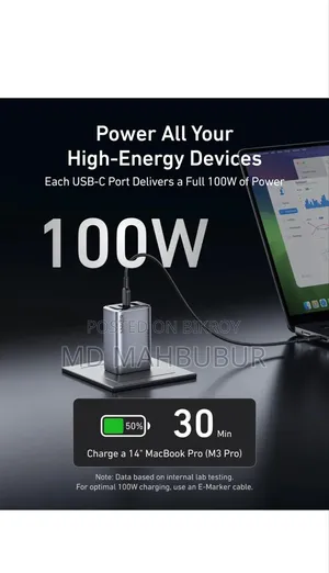 Anker Prime 100w Gan Wall Charger 3 Port Of 2 Usb-c 1 Usb-a.