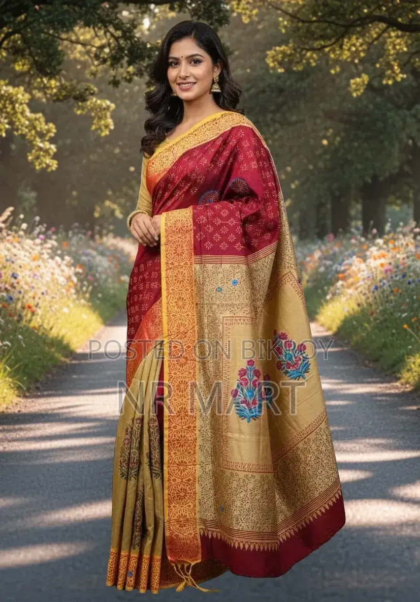  টাঙ্গাইলের রয়্যাল ধুপিয়ান সিল্ক নকশি শাড়ি (ব্লাউজ পিস ছাড়া)
