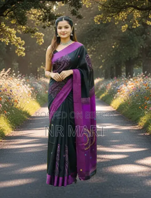  টাঙ্গাইলের রয়্যাল ধুপিয়ান সিল্ক নকশি শাড়ি (ব্লাউজ পিস ছাড়া)