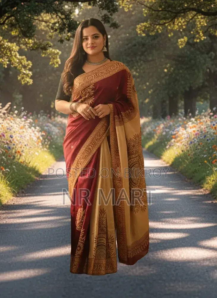  টাঙ্গাইলের রয়্যাল ধুপিয়ান সিল্ক নকশি শাড়ি (ব্লাউজ পিস ছাড়া)