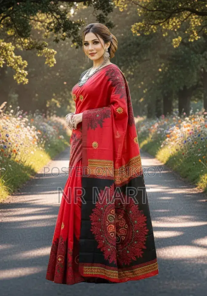  টাঙ্গাইলের রয়্যাল ধুপিয়ান সিল্ক নকশি শাড়ি (ব্লাউজ পিস ছাড়া)