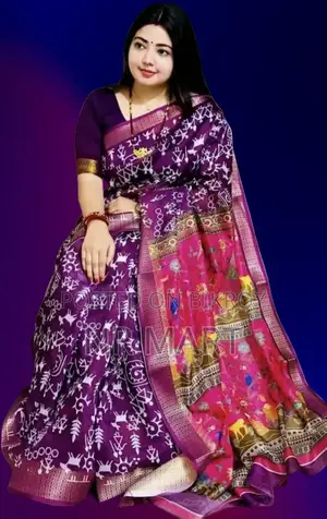 Premium Kaftan Silk Saree (With Separate Blouse Piece)