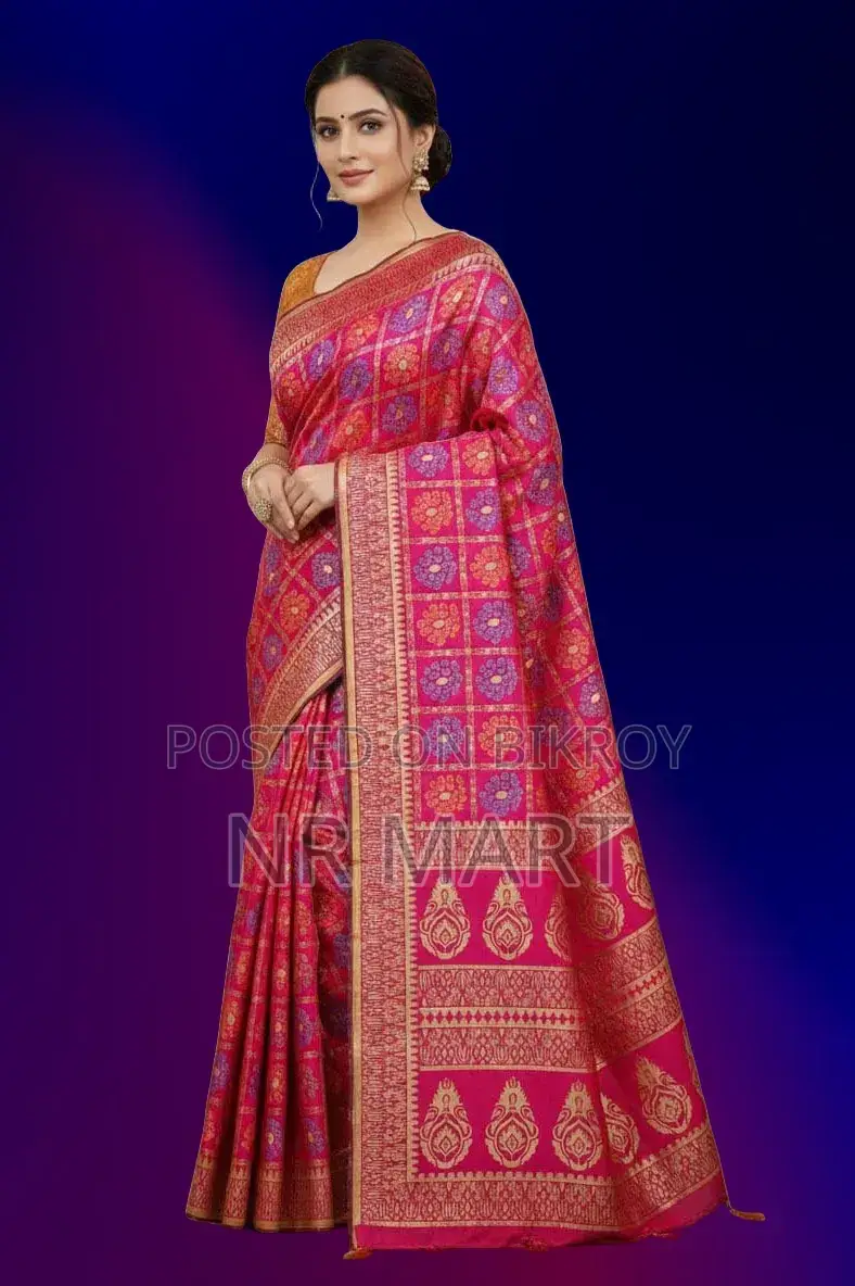 Premium Kaftan Silk Saree (With Separate Blouse Piece)