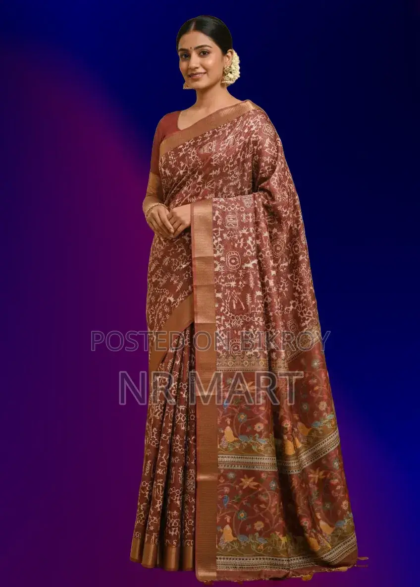 Premium Kaftan Silk Saree (With Separate Blouse Piece)