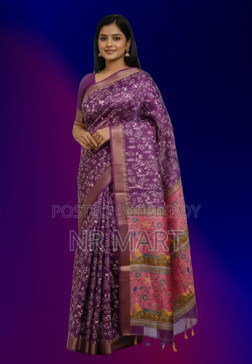 Premium Kaftan Silk Saree (With Separate Blouse Piece)