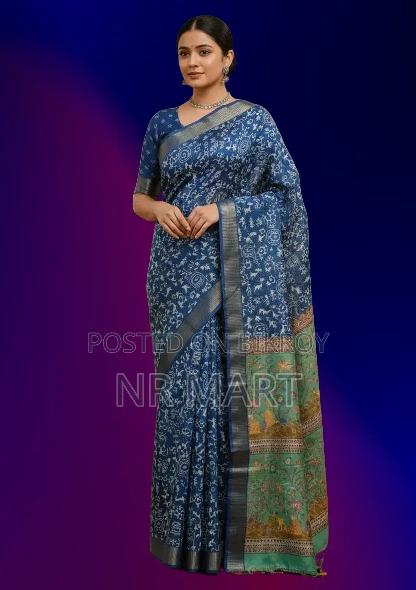 Premium Kaftan Silk Saree (With Separate Blouse Piece)