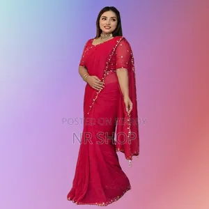✨ প্রিমিয়াম সেমি মসলিন শাড়ি (ব্লাউজ পিসসহ)