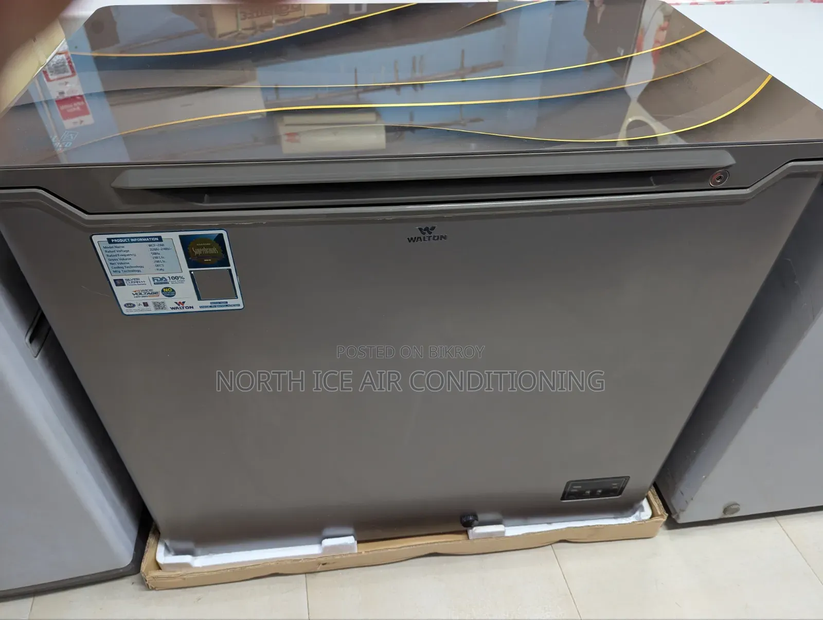 Walton Brand New Glass Door Deep Freezer 210 Liter.