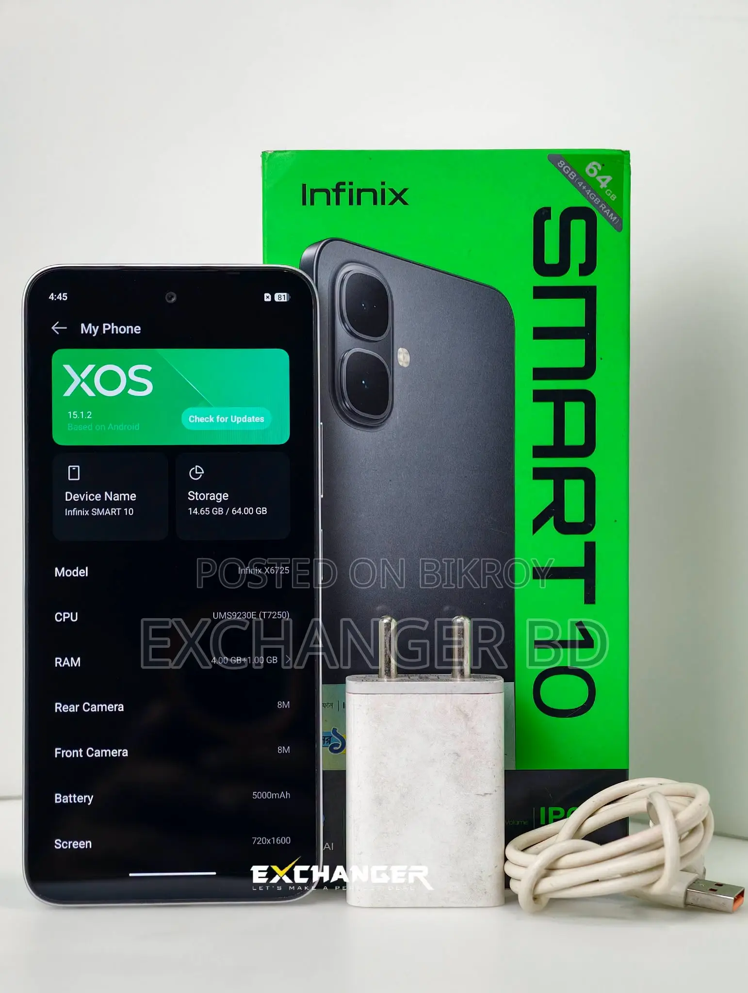 Infinix Smart 10 Plus 128 GB White
