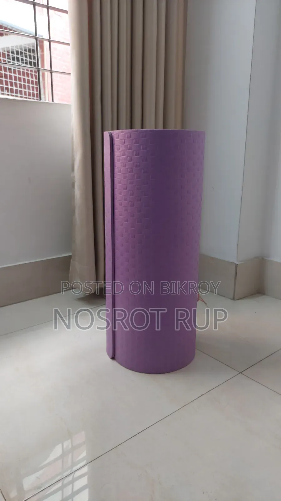 প্রিমিয়াম পার্পল ইয়োগা/জিম ম্যাট ১২ স্কয়ার ফিট