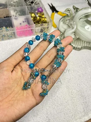 Premium Blue Crystal Bracelet Handmade✅ Full Dhaka Cash on Delivery ✅