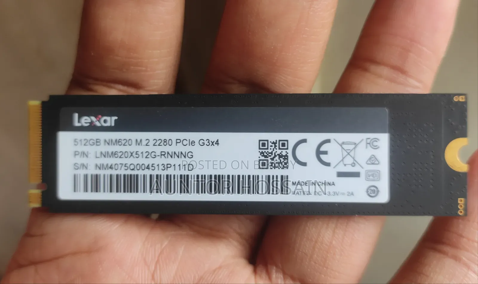 Lexar NM620 512GB NVMe SSD বিক্রির জন্য